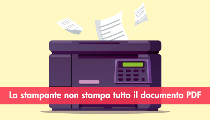 La stampante non stampa tutto il documento PDF