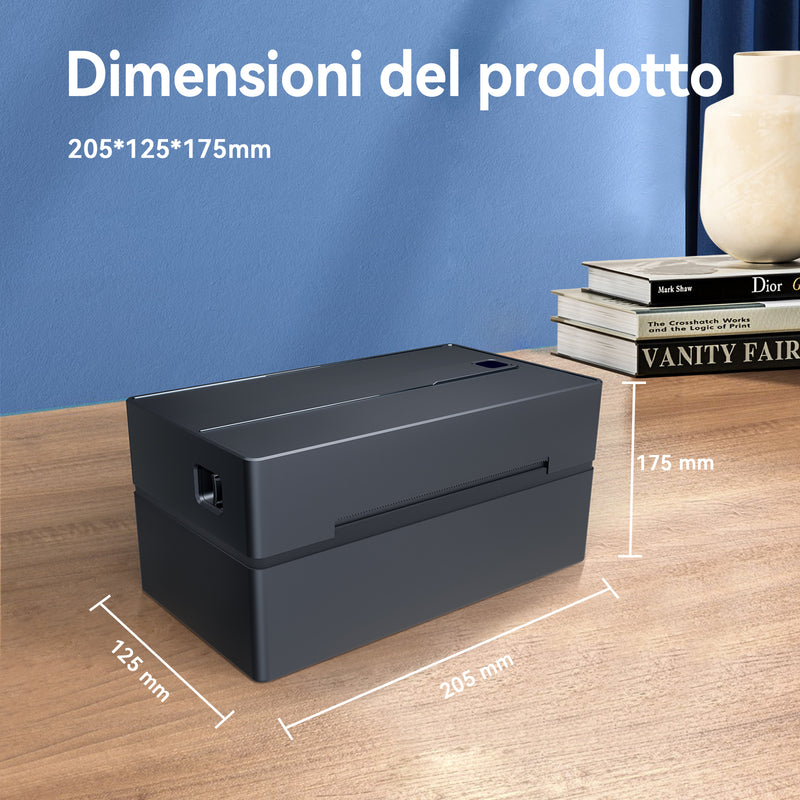 True Image TY813 Stampante termica per etichette di spedizione 4x6 – Compatibile con USB e Bluetooth