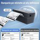 True Image TY813 Stampante termica per etichette di spedizione 4x6 – Compatibile con USB e Bluetooth