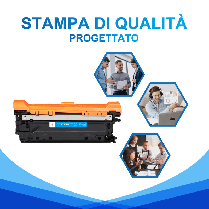 HP 504A Ciano Toner Compatibile - CE251A