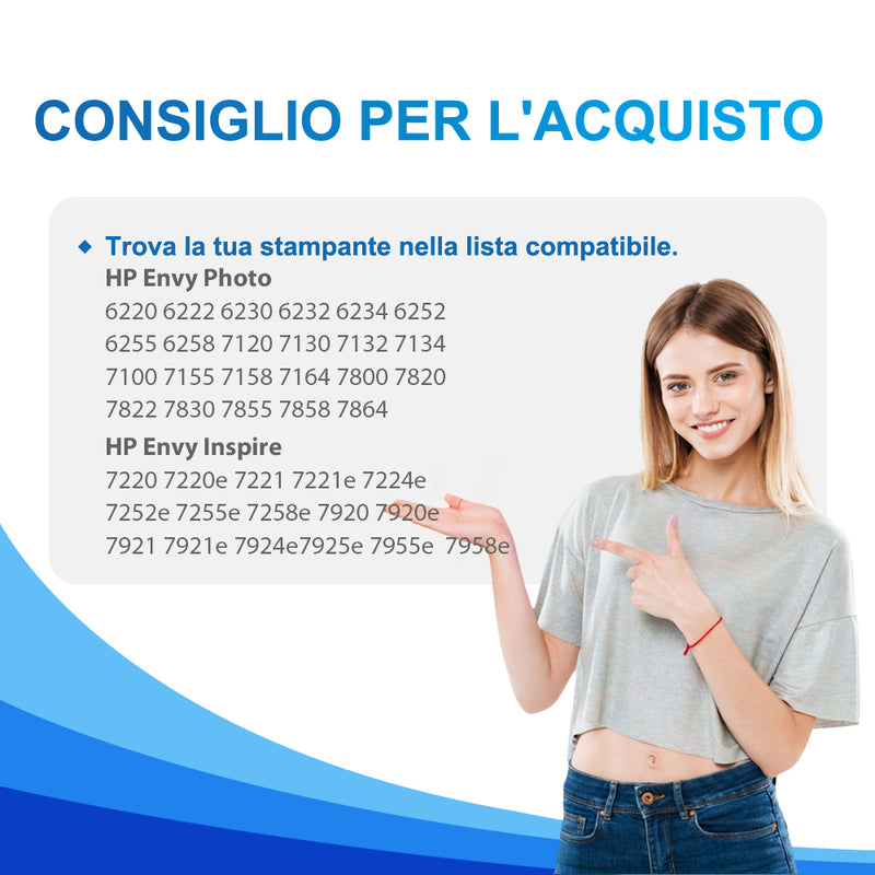 HP 303XL - HP Envy Photo 6232 Inchiostro di Cartucce Multipack Compatibile