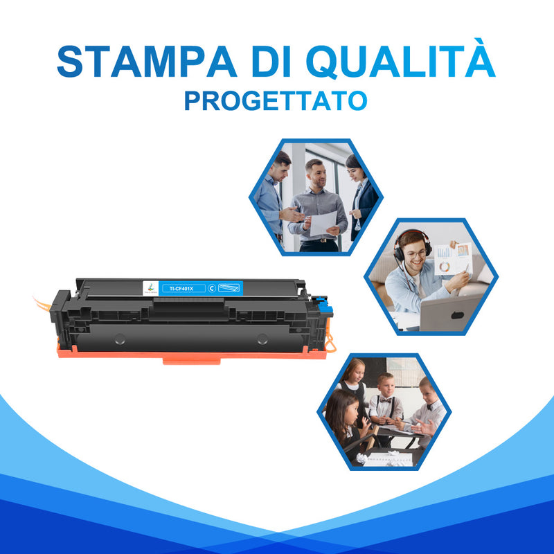 Toner HP 201X CF401X Ciano Compatibile