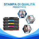 4 Toner HP 201X Nero + Colore Compatibile