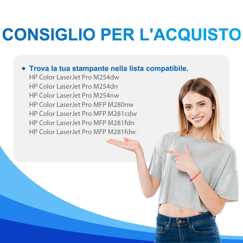 Toner HP 203A CF542A Giallo Compatibile