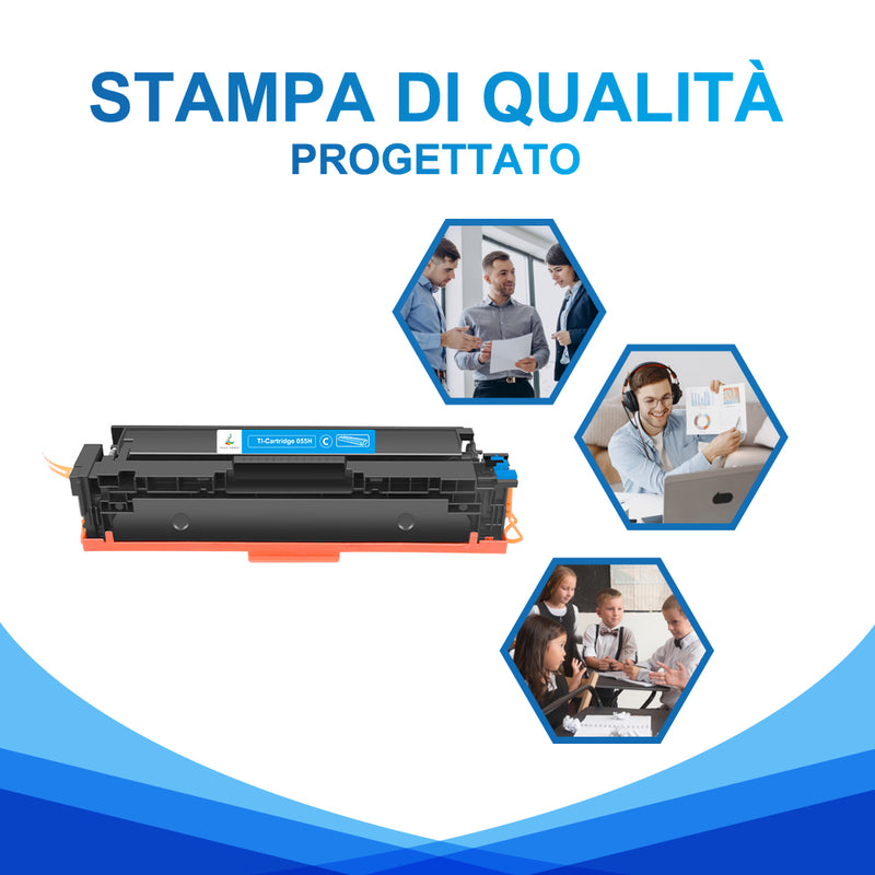 Toner Canon 055HC Ciano Compatibile Con Chip