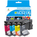 Multipack Inchiostro Cartuccia  Brother LC521XL Nero + Colore Compatibile