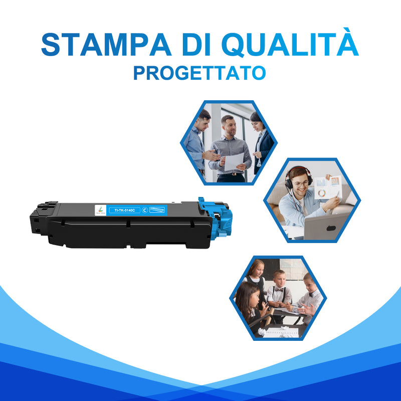 Compatibile Kyocera TK-5140 Ciano Toner