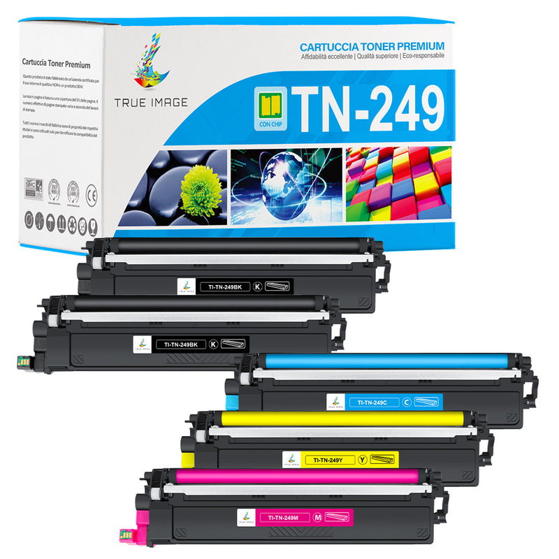 Multipack Toner Brother TN249 Nero + Colore Compatibile