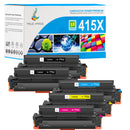 Multipack Toner HP 415X Nero + Colore Compatibile Con Chip