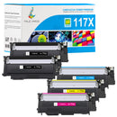 Multipack Toner HP 117X Nero + Colore Compatibile Con Chip