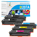 Multipack Toner HP 207A Nero + Colore Compatibile Con Chip