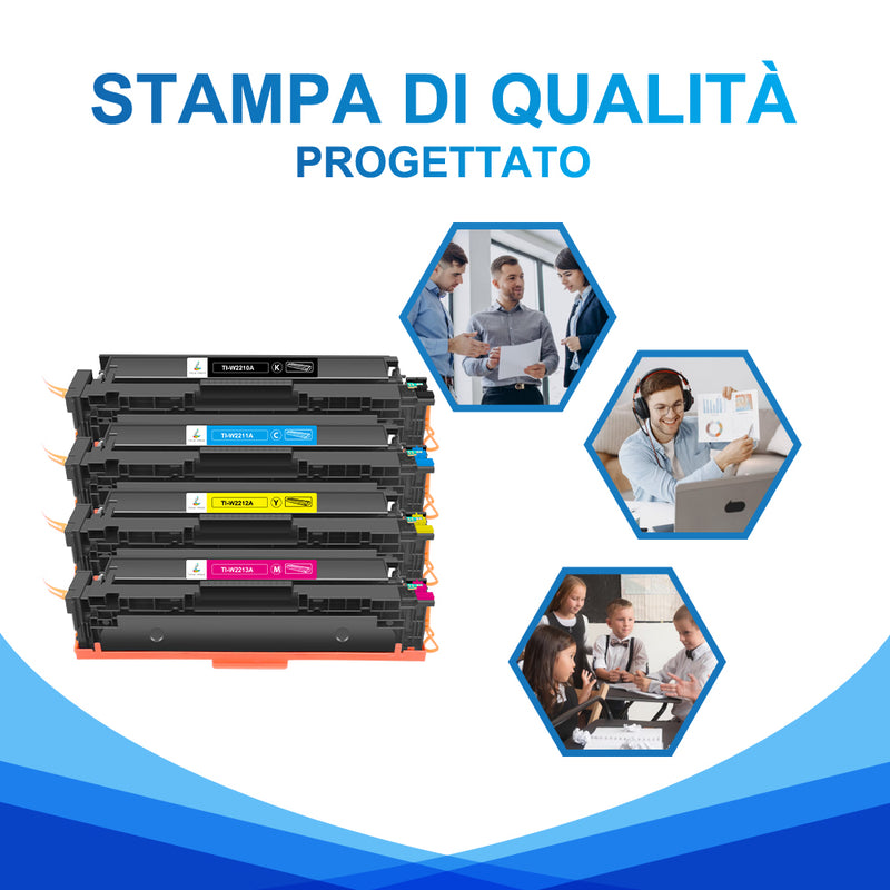 Cartucce HP 207A/X con chip per HP Color LaserJet Pro MFP M283FDW - Compatibili