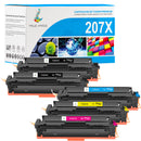 Multipack Toner HP 207X Nero + Colore Compatibile Con Chip