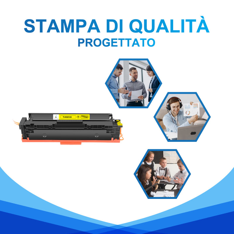Toner HP 207X W2212X Giallo Compatibile Con Chip