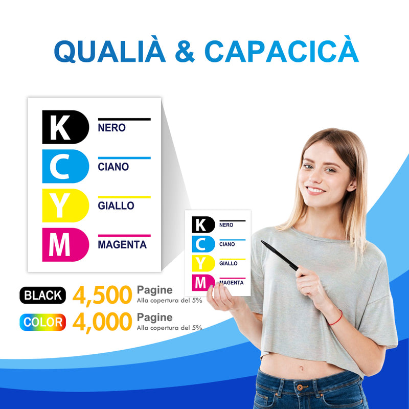 Multipack Toner Brother TN249 Nero + Colore Compatibile